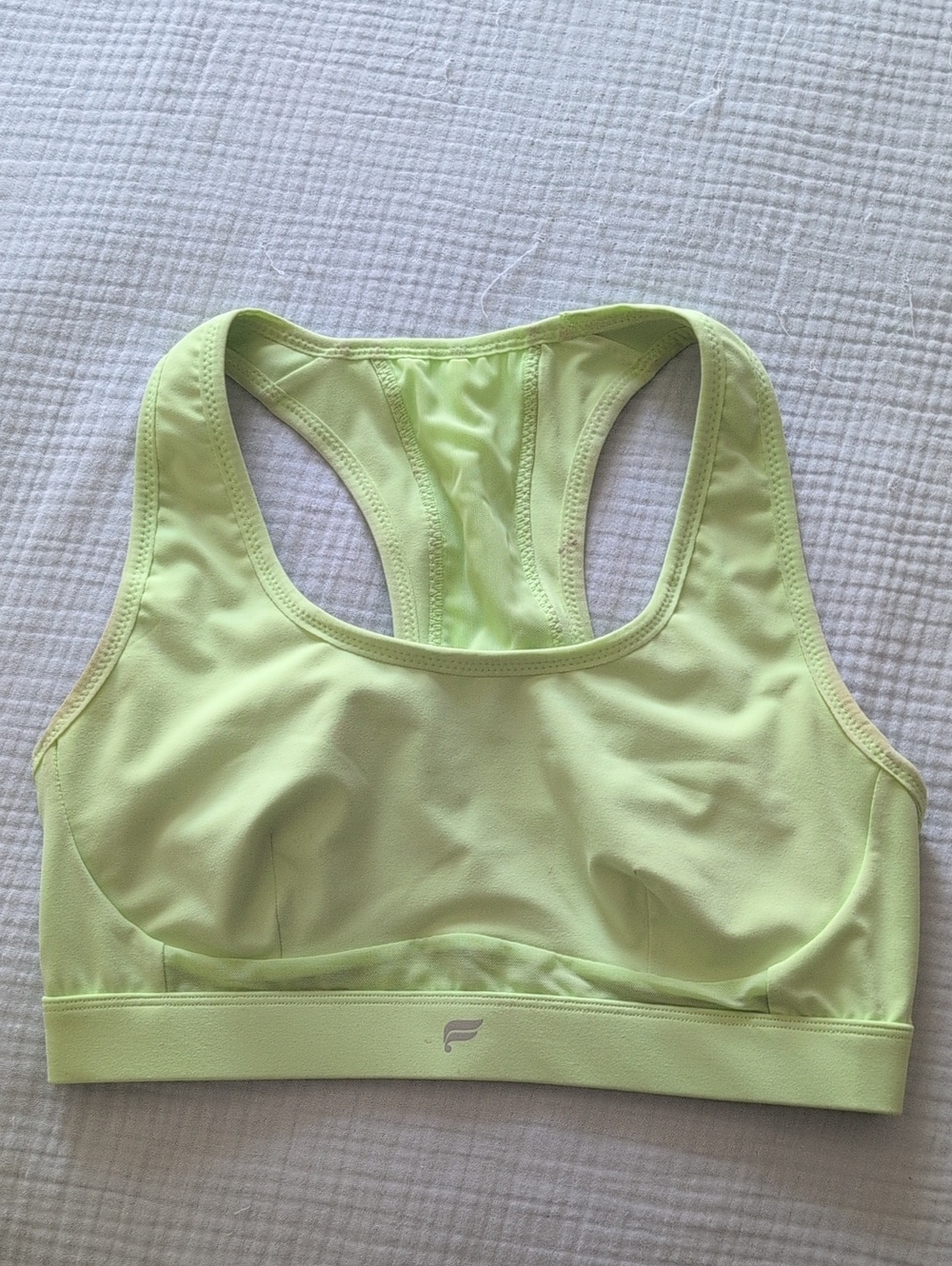 Fabletics Neon Green Racerback Sports Bra